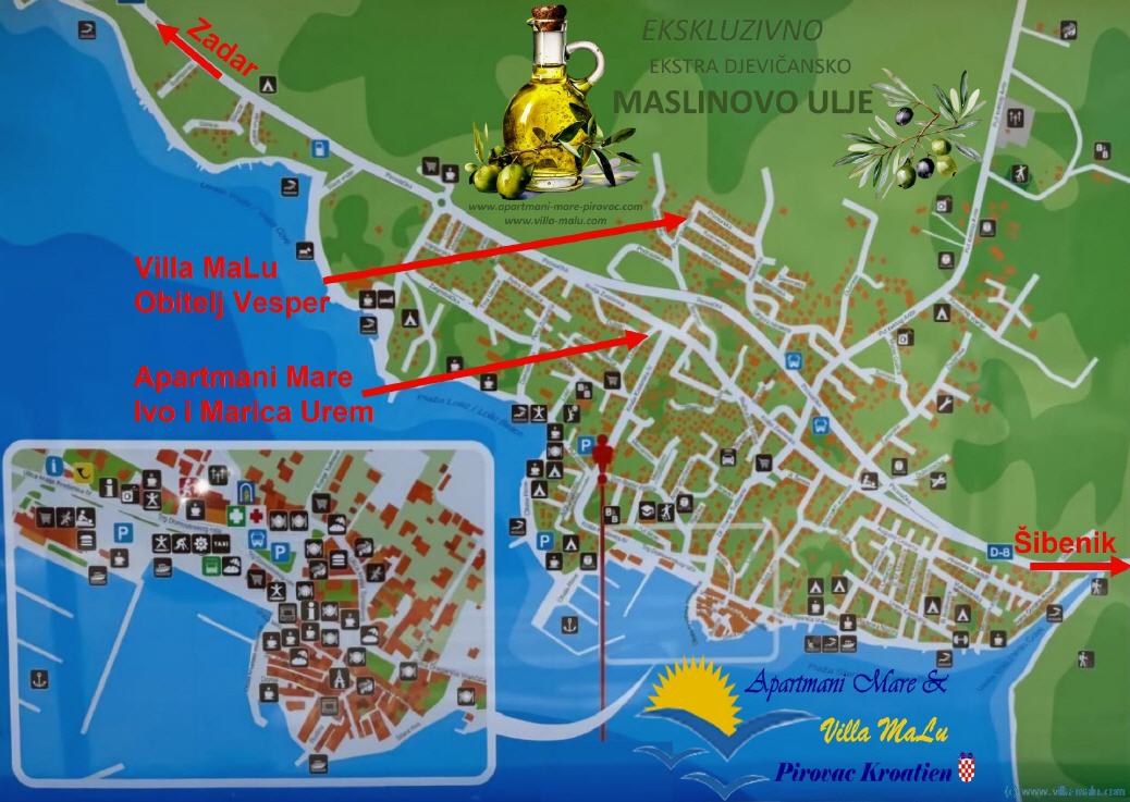 Apartmani Mare & Villa MaLu Obitelj Vesper Pirovac