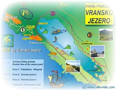 Radwanderungen am Vransko Jezero